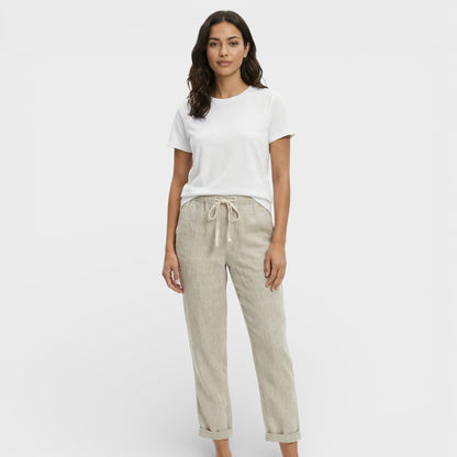 Pantalones Mujer Holgados Algodón Cintura Elástica - Mavetta