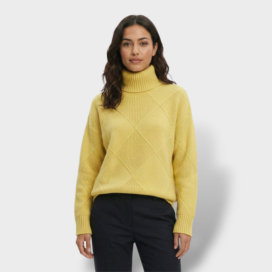 Jersey Mujer Cuello Alto Punto Rombos - Mavetta