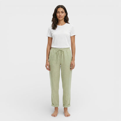 Pantalones Mujer Algodón Cintura Elástica Cómodos