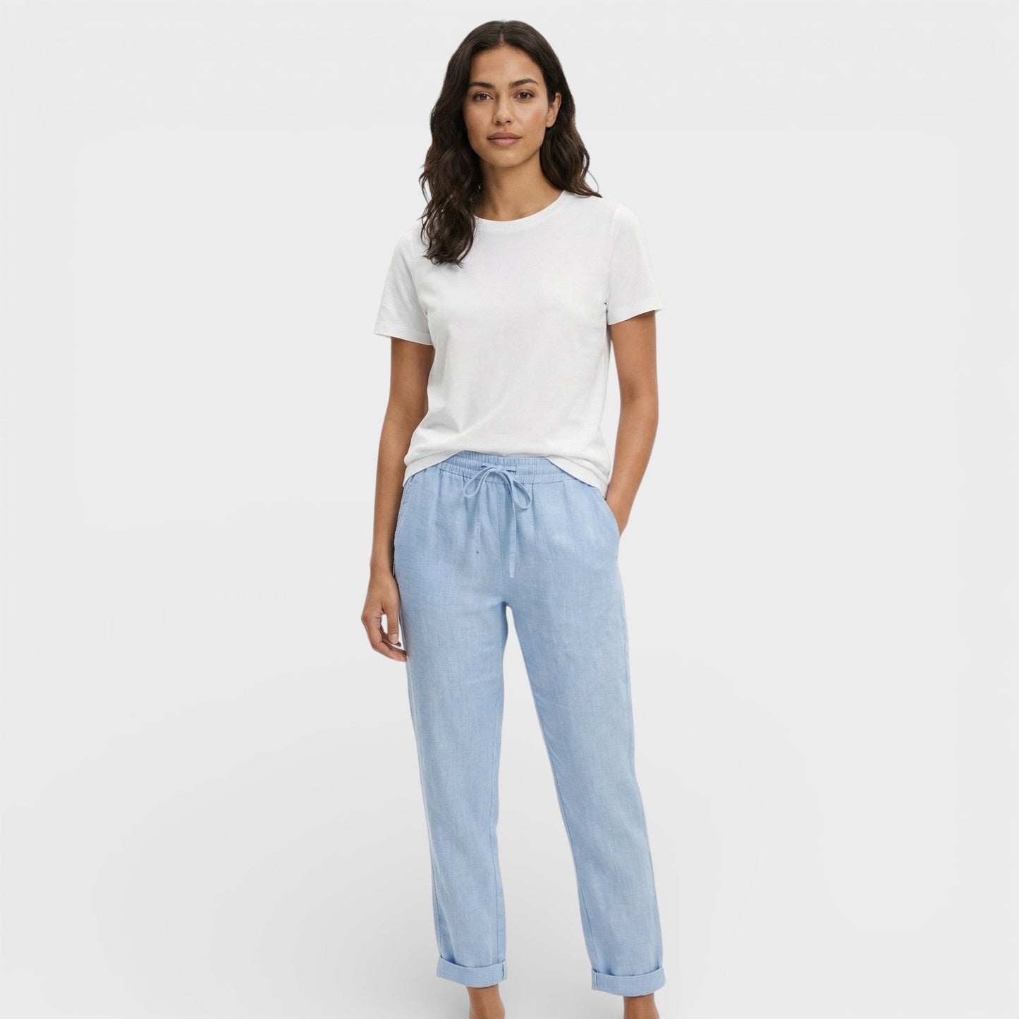Pantalones Mujer Algodón Cintura Elástica Cómodos