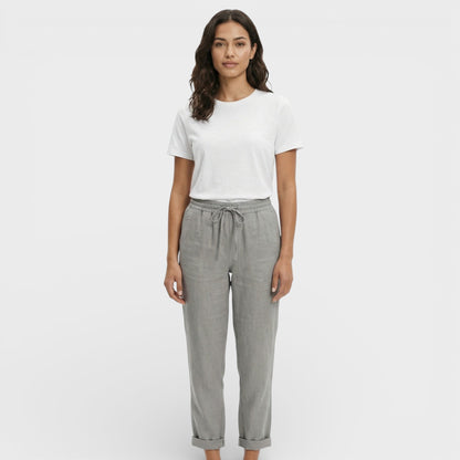 Pantalones Mujer Algodón Cintura Elástica Cómodos