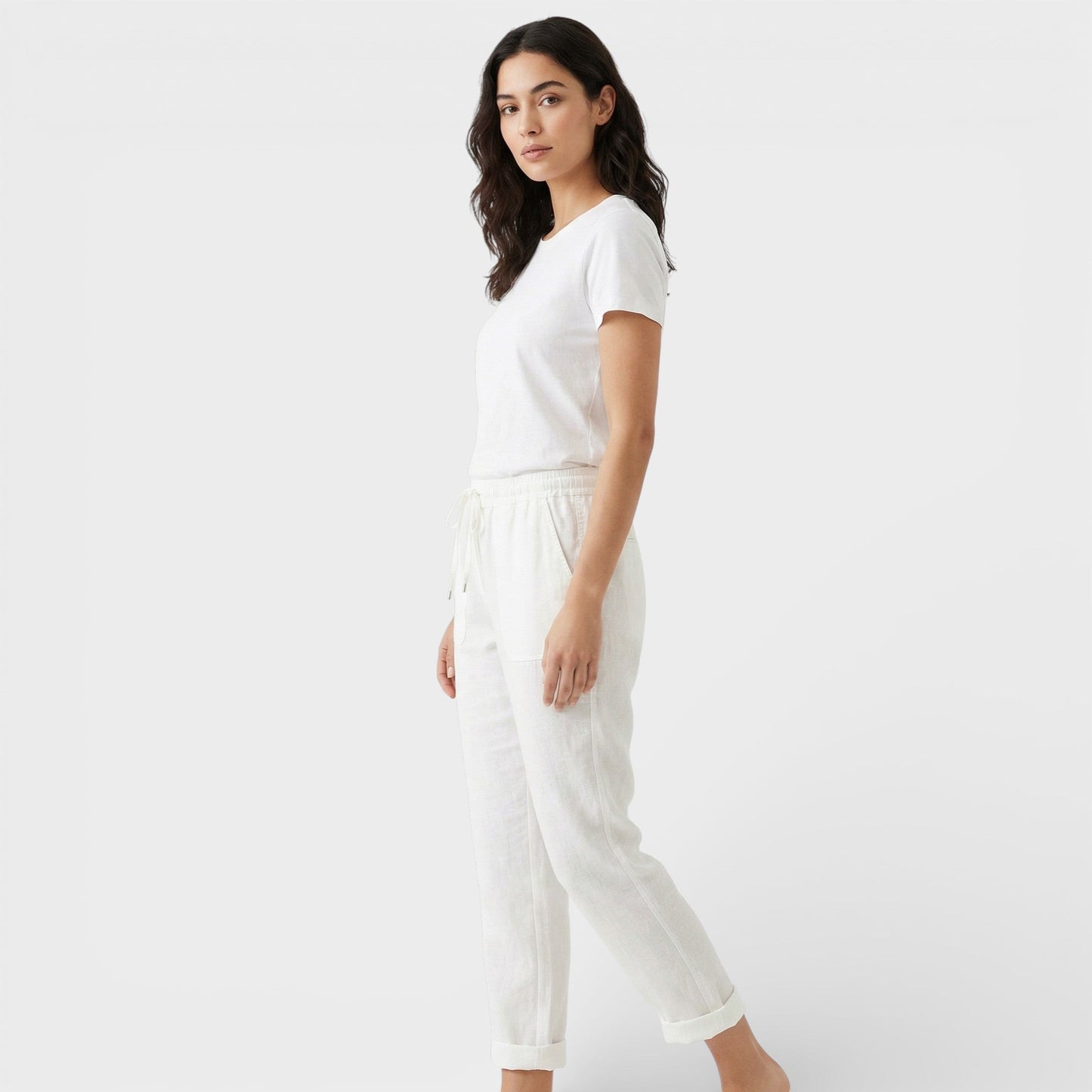 Pantalones Mujer Algodón Cintura Elástica Cómodos