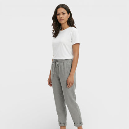 Pantalones Mujer Algodón Cintura Elástica Cómodos