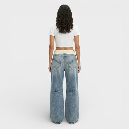Pantalones Vaqueros Mujer Baggy Corte Amplio