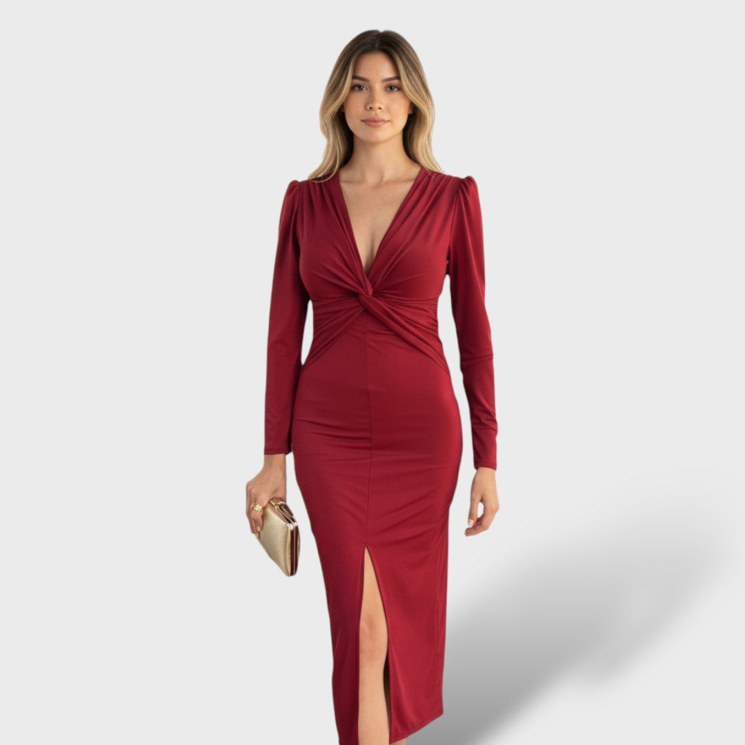 Vestido largo mujer entallado elegante - Mavetta