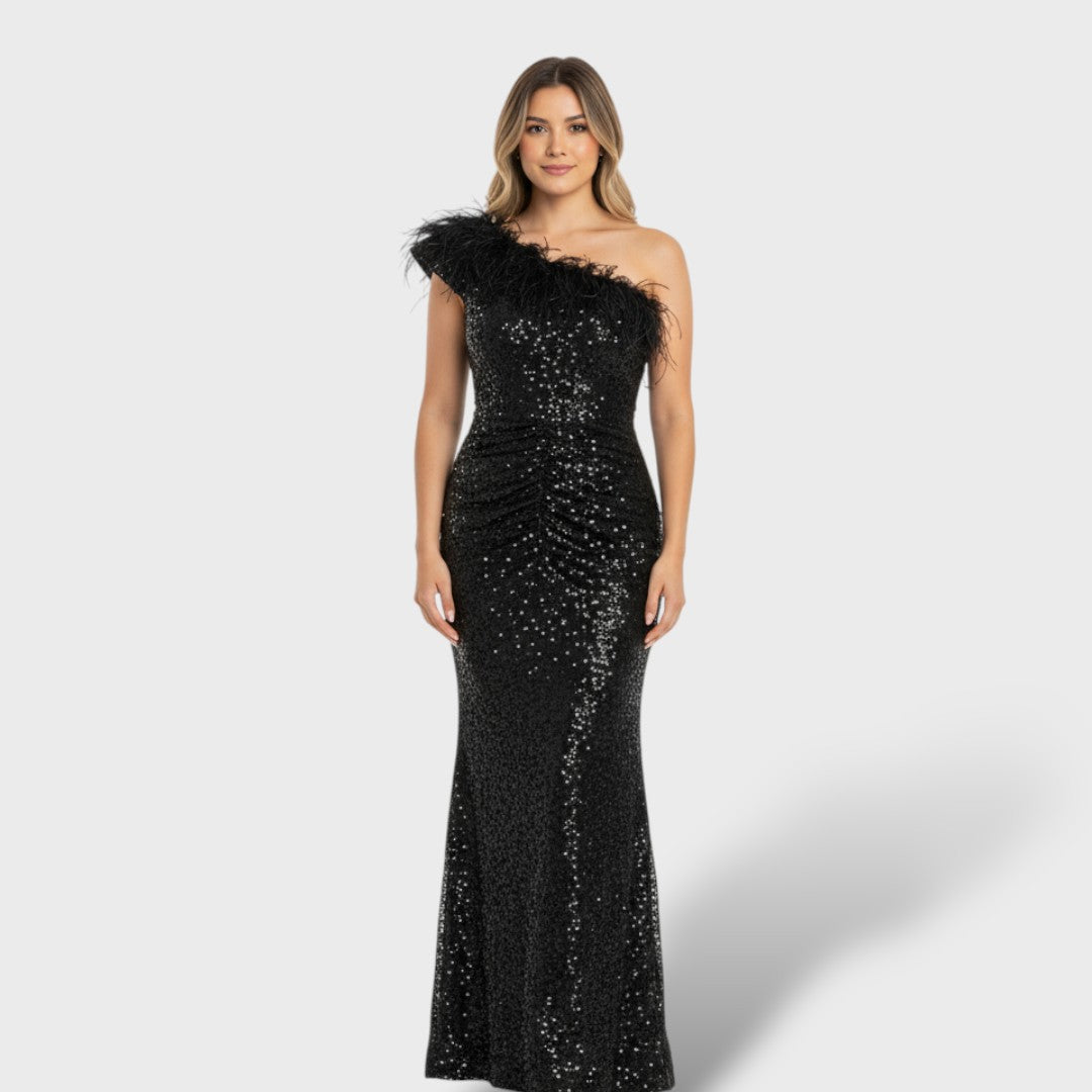 Vestido largo mujer elegante corte de gala - Mavetta
