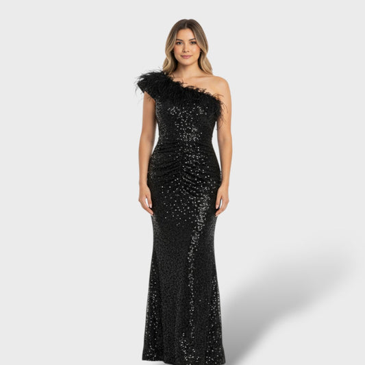 Vestido largo mujer elegante corte de gala - Mavetta