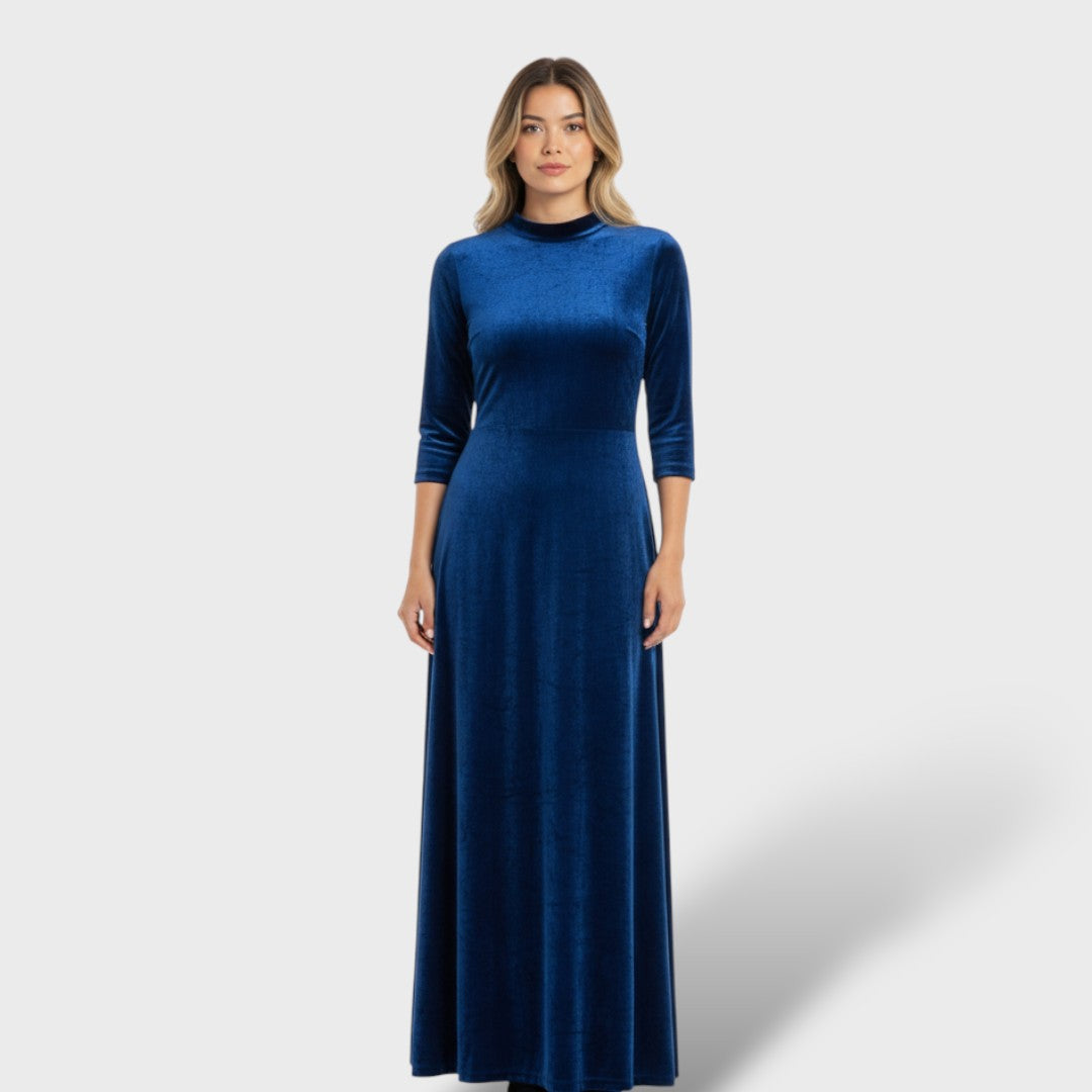 Vestido midi mujer manga larga elegante