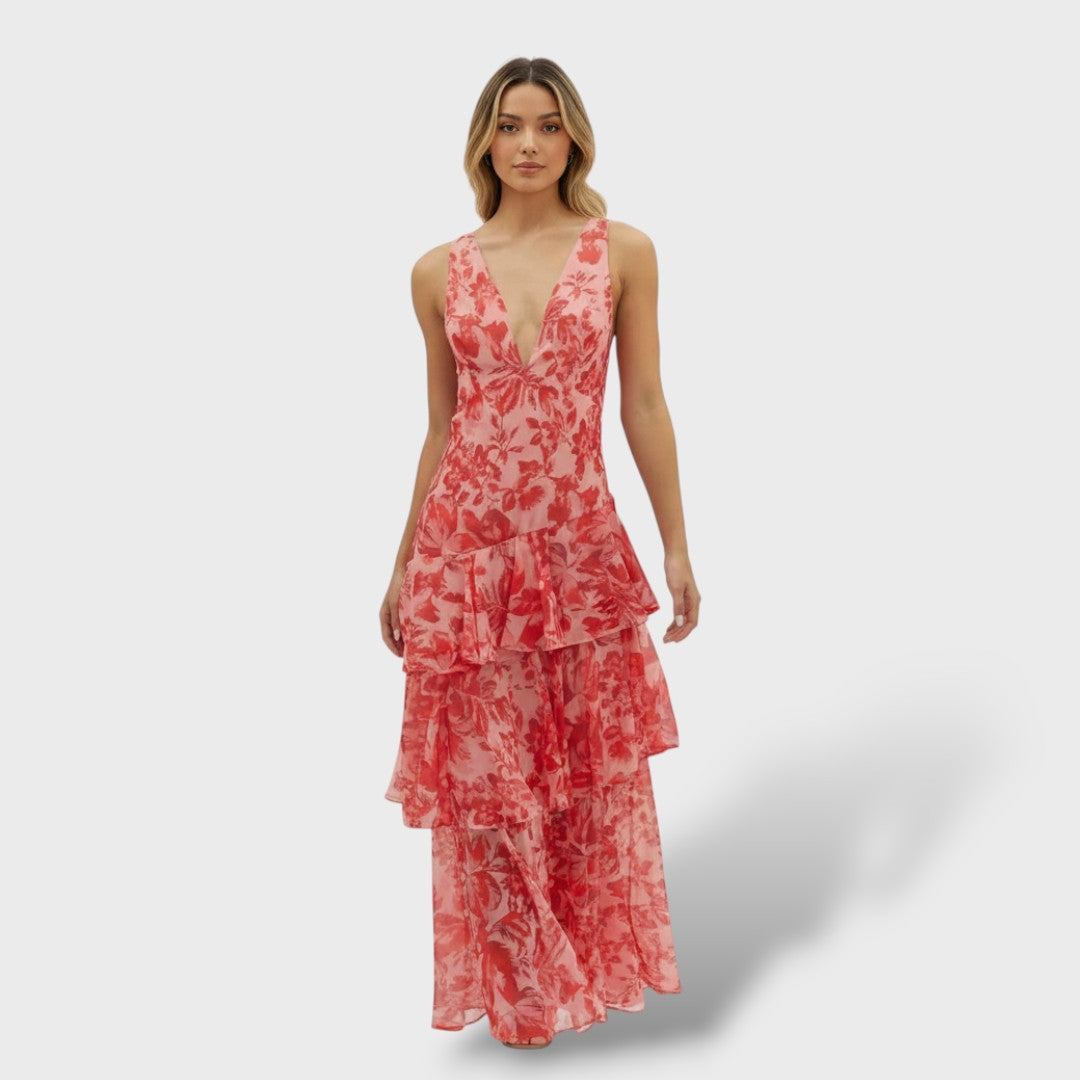 Vestido Maxi Mujer Corte Largo Elegante