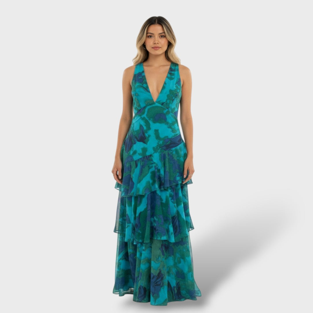 Vestido Maxi Mujer Corte Largo Elegante - Mavetta