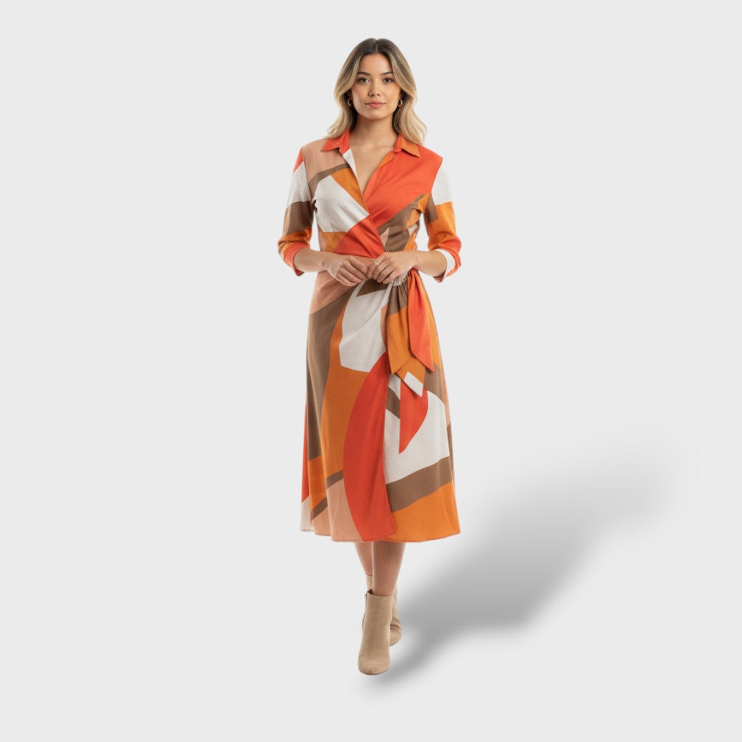 Vestido Fiesta Mujer Cruzado Ajustado