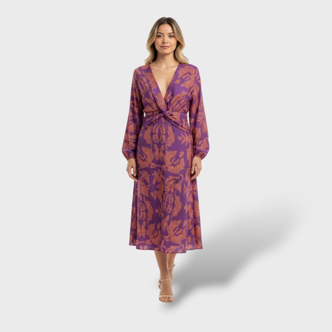 Vestido maxi mujer estilo boho envolvente