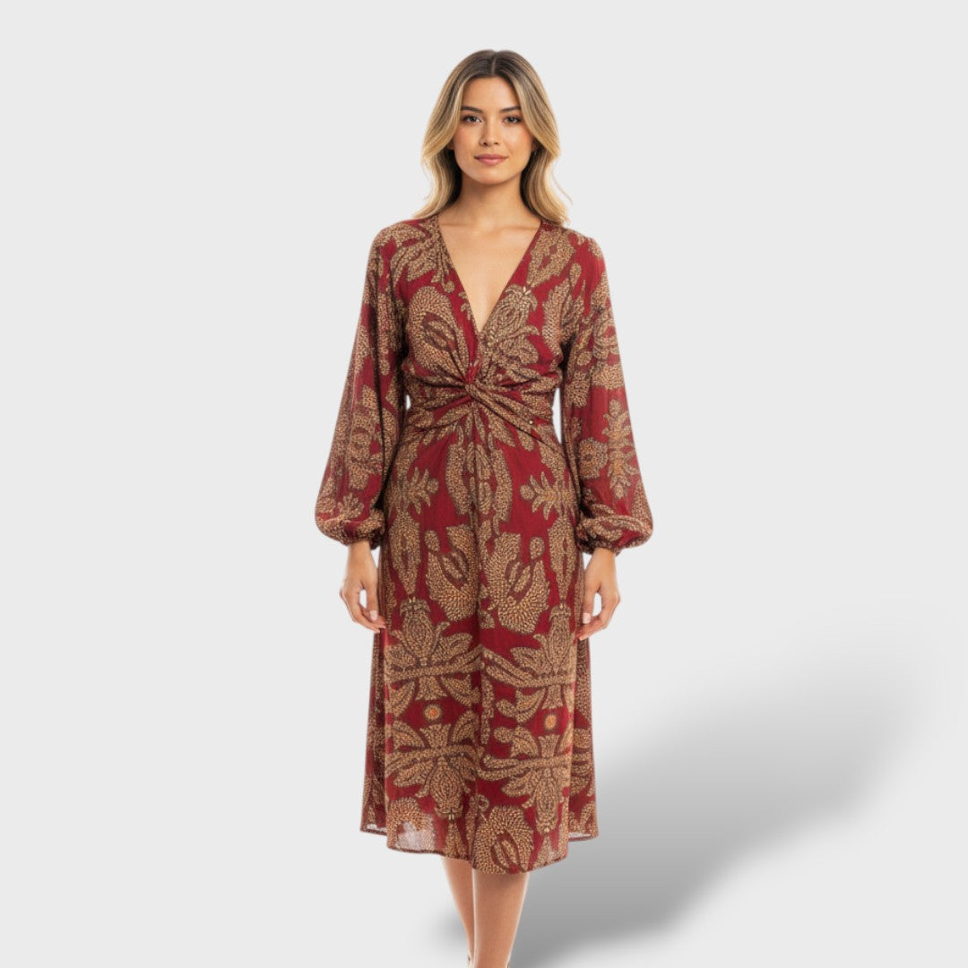 Vestido maxi mujer estilo boho envolvente