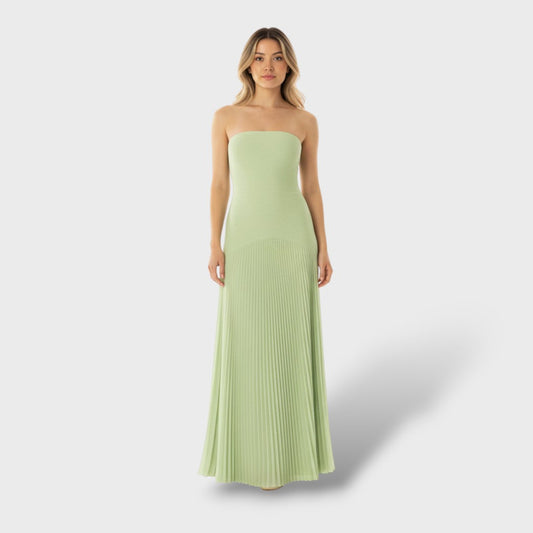 Vestido maxi mujer sin mangas cintura caída - Mavetta