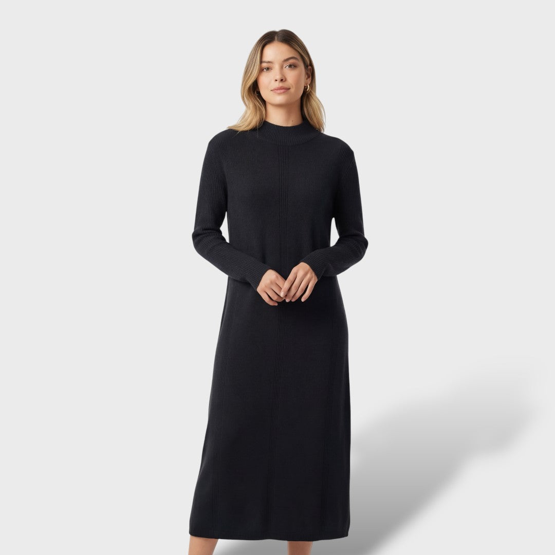 Vestido Largo Mujer de Punto y Lana Ajuste Comodo