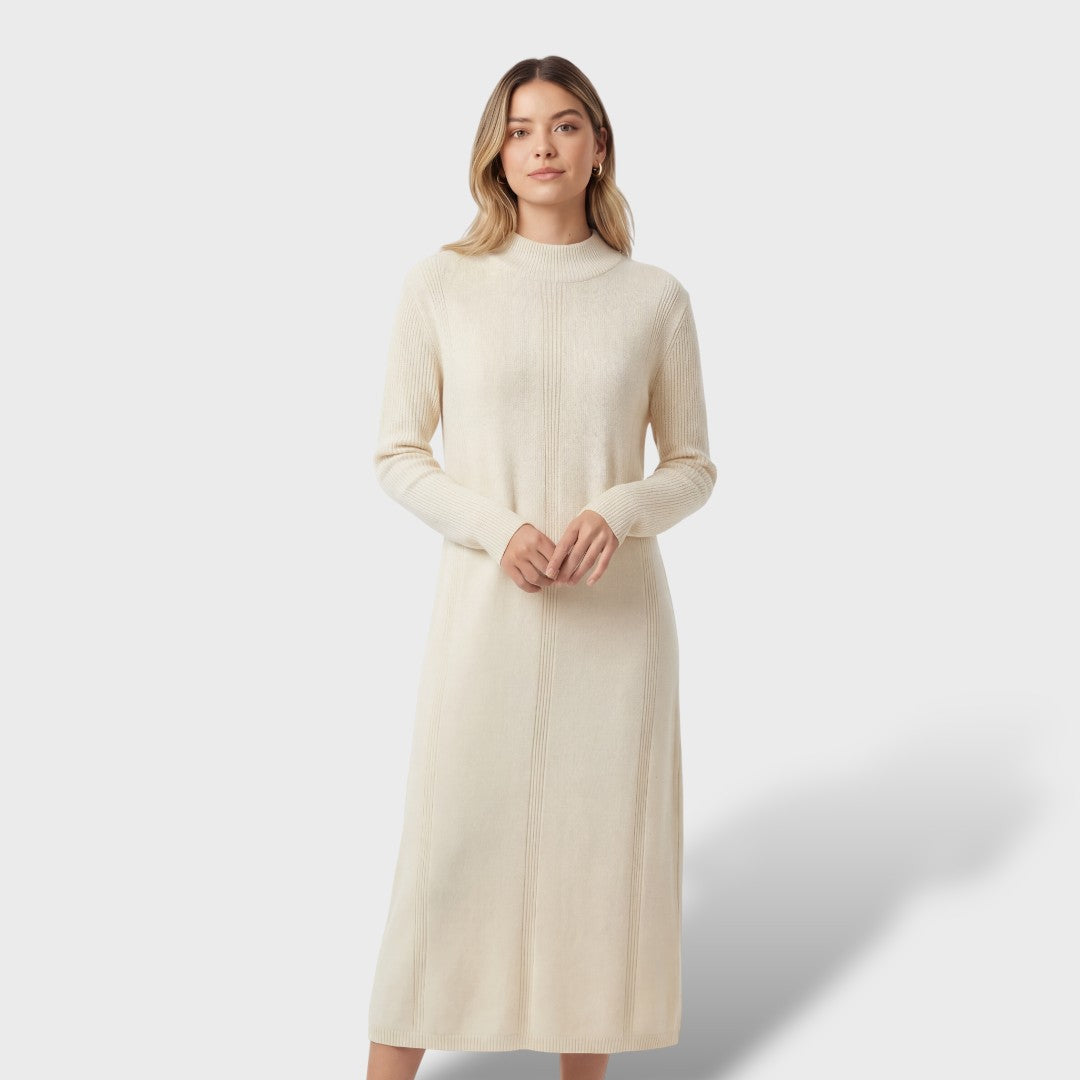 Vestido Largo Mujer de Punto y Lana Ajuste Comodo