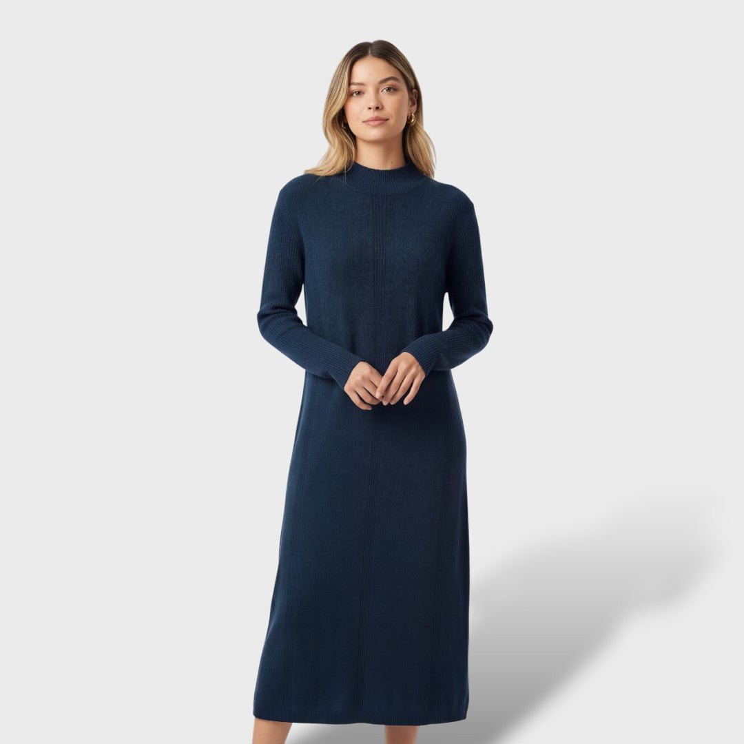 Vestido Largo Mujer de Punto y Lana Ajuste Comodo