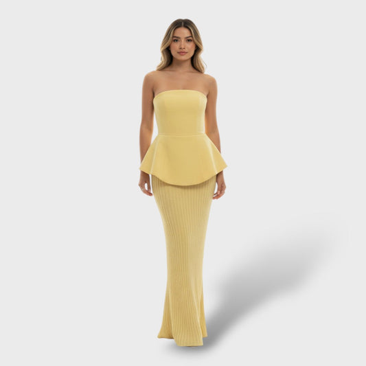 Vestido Largo Mujer Sin Tirantes Corte Ajustado - Mavetta