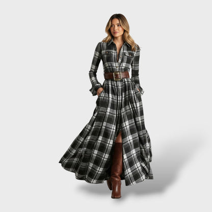 Vestido Camisero Mujer de Algodón Estilo Otoño