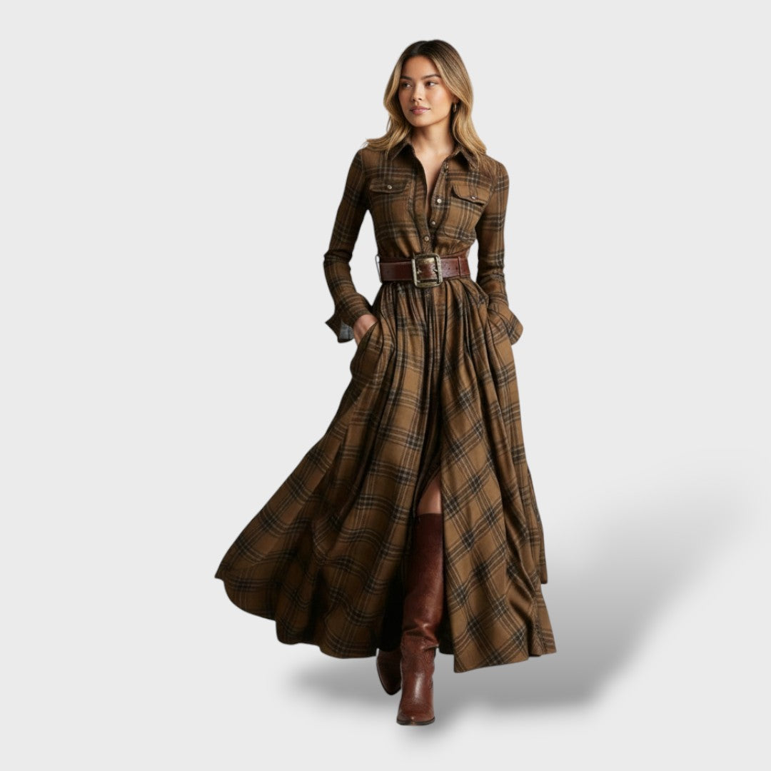 Vestido Camisero Mujer de Algodón Estilo Otoño