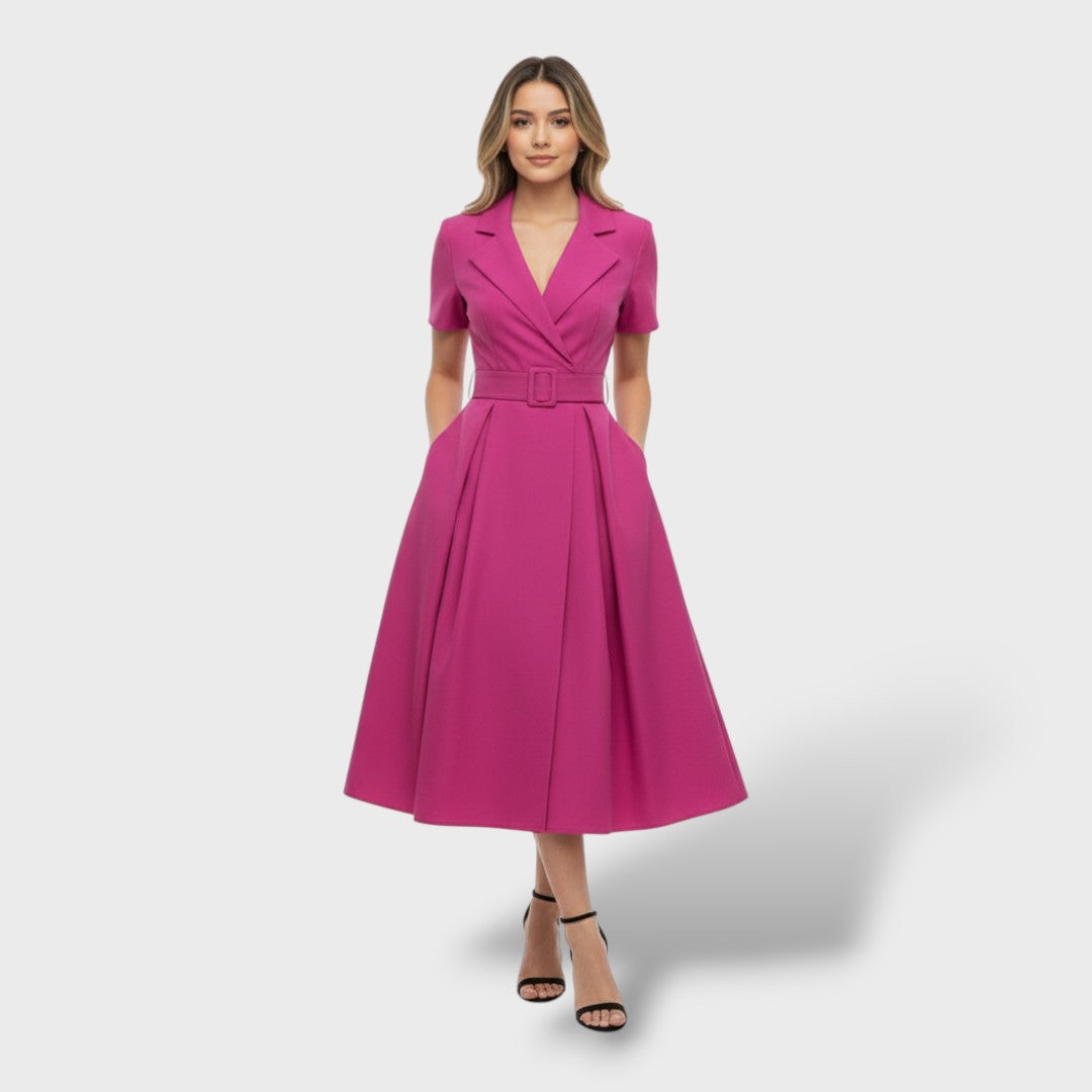 Vestido Mujer de Gala Cuello Camisero - Mavetta