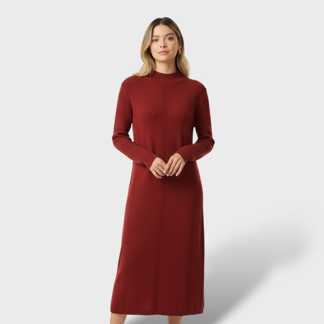 Vestido Largo Mujer de Punto y Lana Ajuste Comodo - Mavetta