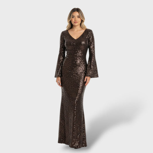 Vestido Sirena Mujer Manga Larga Ajustado - Mavetta