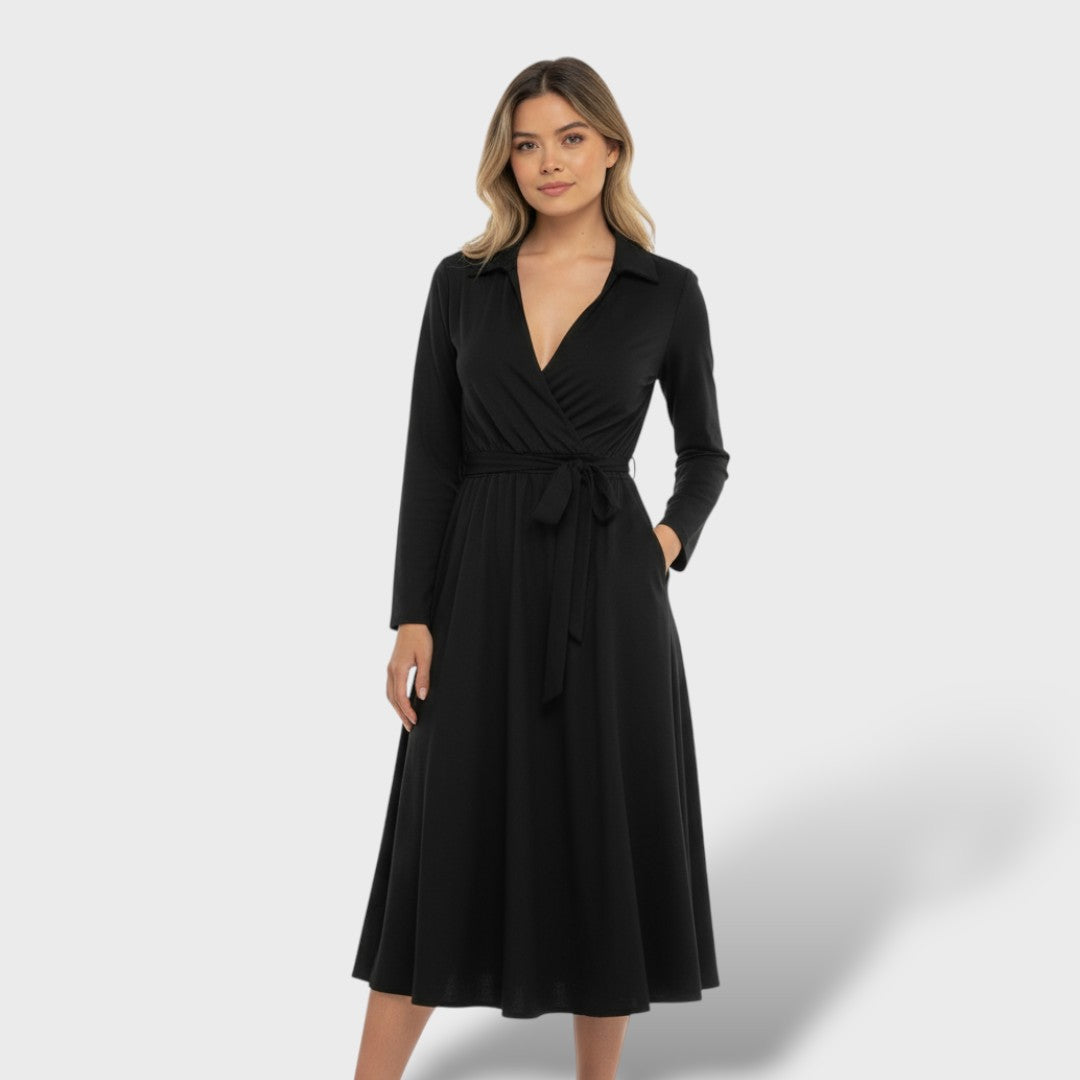 Vestido camisero mujer corte recto elegante - Mavetta