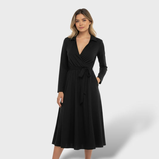 Vestido camisero mujer corte recto elegante - Mavetta