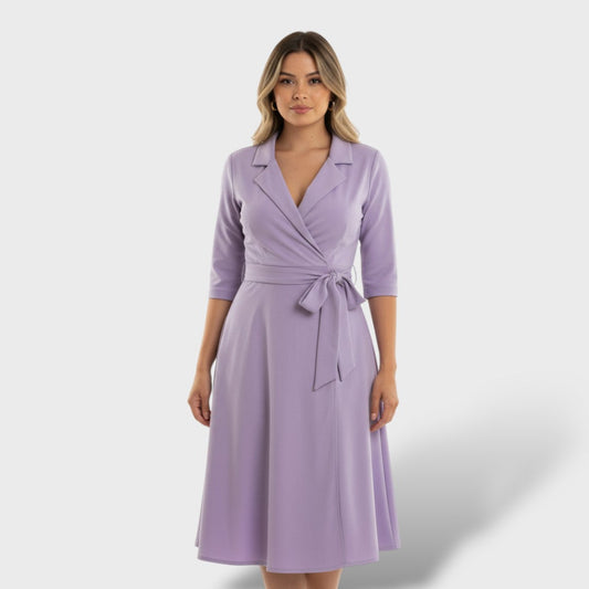 Vestido maxi mujer con lazo y cintura ajustada - Mavetta
