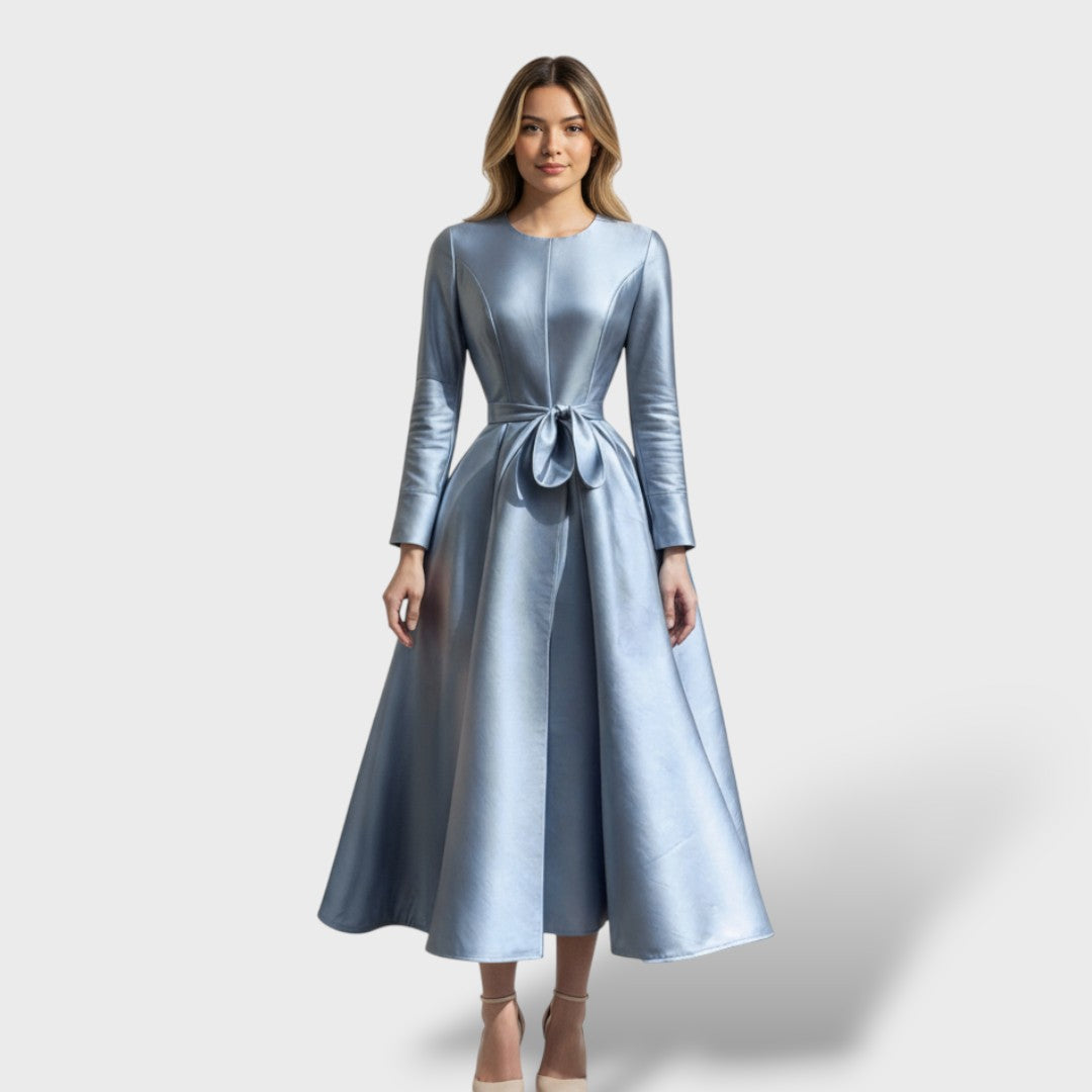 Vestido midi mujer con cinturón ajustable - Mavetta