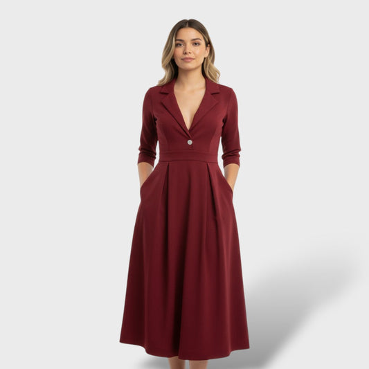 Vestido Mujer Corte A línea Cintura Marcada - Mavetta