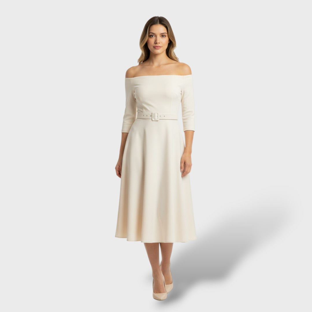 Vestido largo mujer cintura alta ajustado - Mavetta