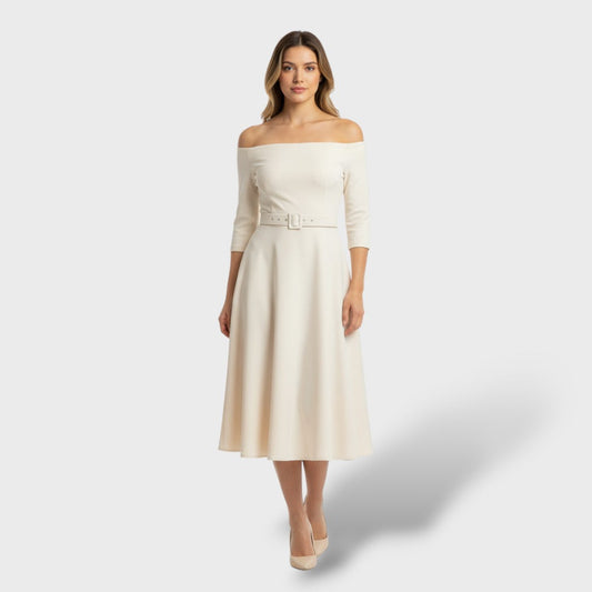 Vestido largo mujer cintura alta ajustado - Mavetta