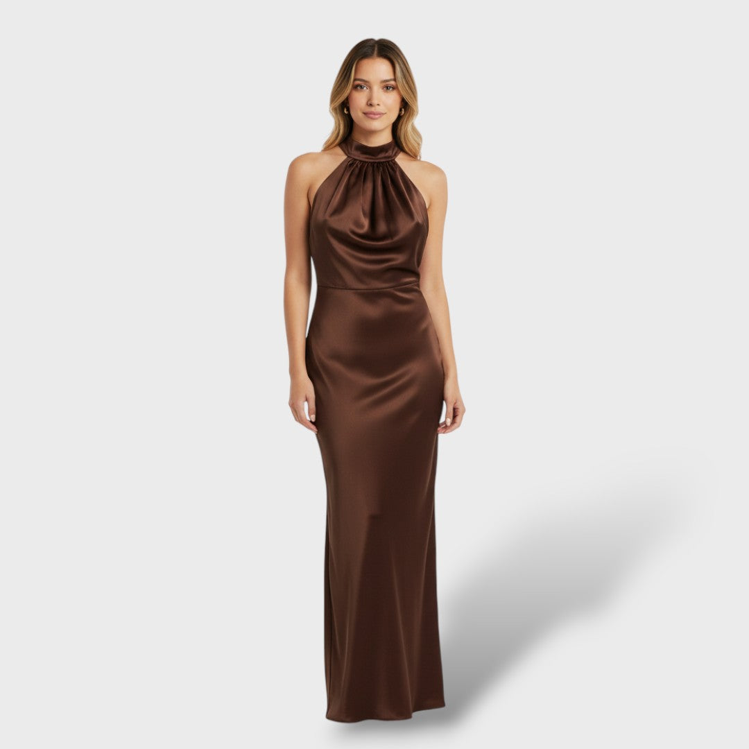 Vestido Midi Mujer de Terciopelo Ajuste Elegante - Mavetta