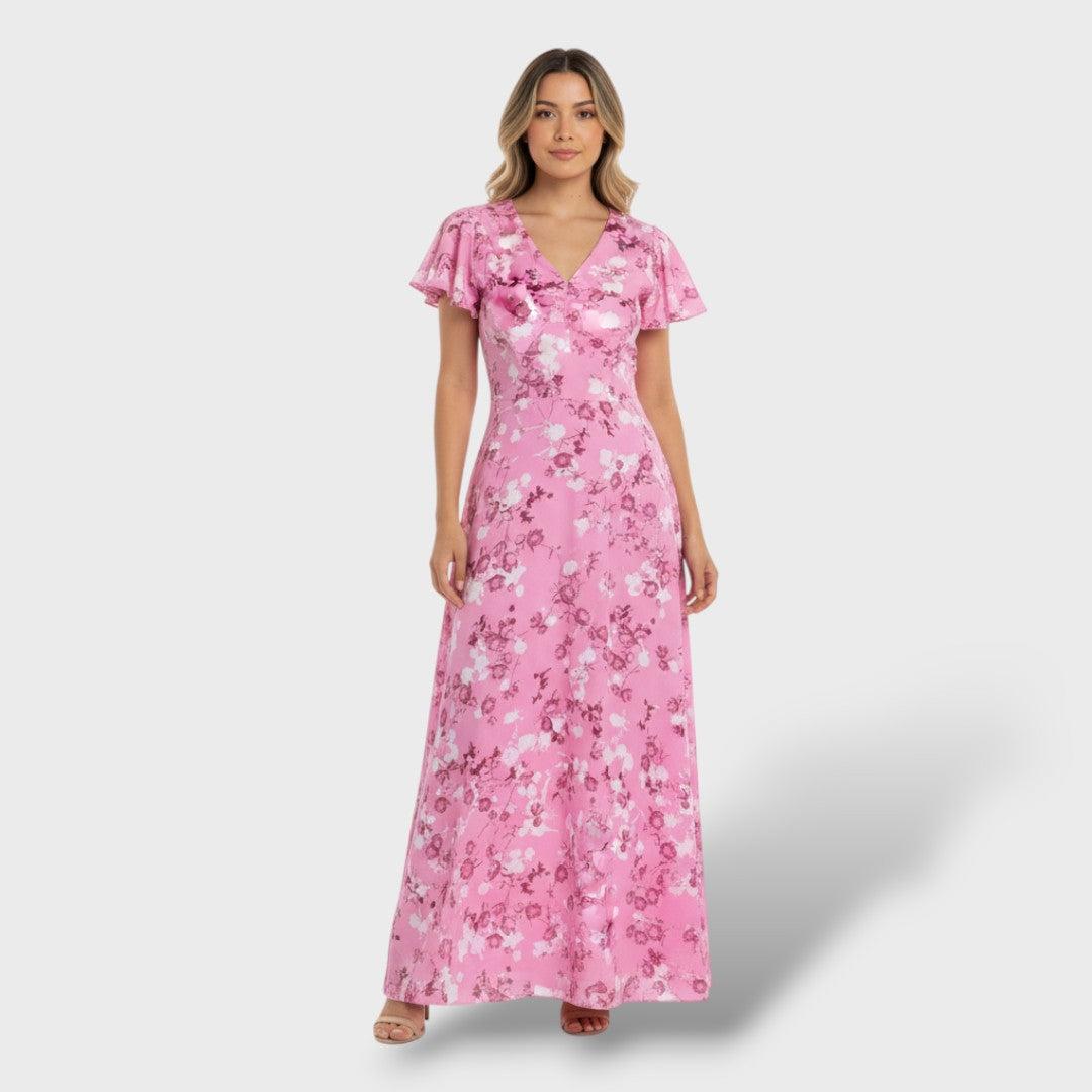 Vestido Largo Mujer Estampado Floral Fiesta