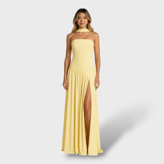 Vestido Largo Mujer Sin Tirantes Ajuste Elegante - Mavetta