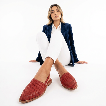 Sandalias mujer trenzadas slingback ajustables