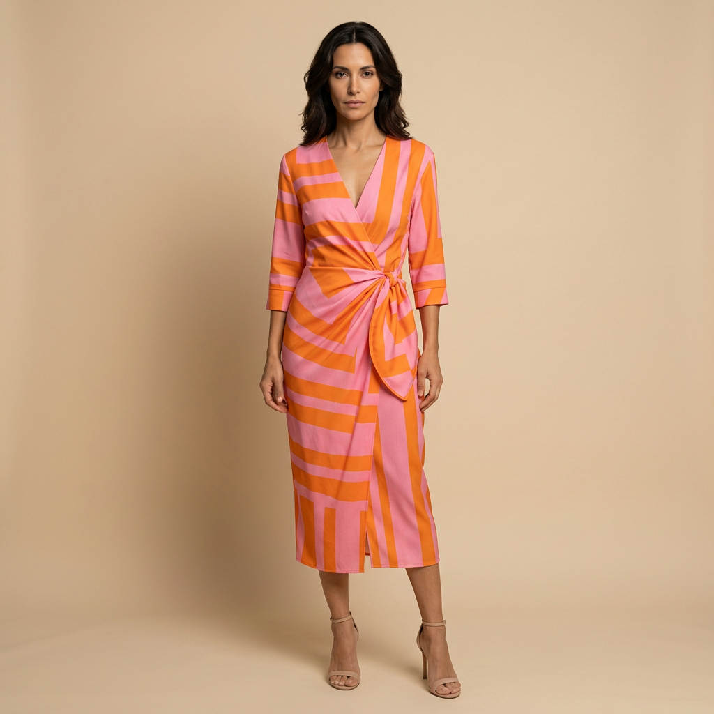 Vestido Largo Mujer Tipo Camisero Cruzado - Mavetta
