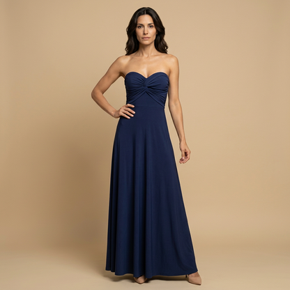 Vestido Largo Mujer Cruzado Escote en V Multiposición