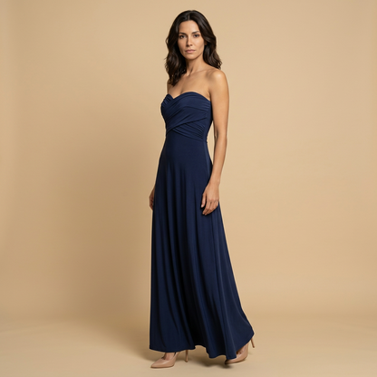 Vestido Largo Mujer Cruzado Escote en V Multiposición