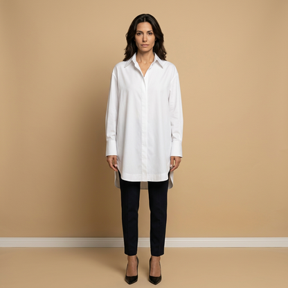Camisa Mujer Algodón Oversize Cuello Camisero - Mavetta