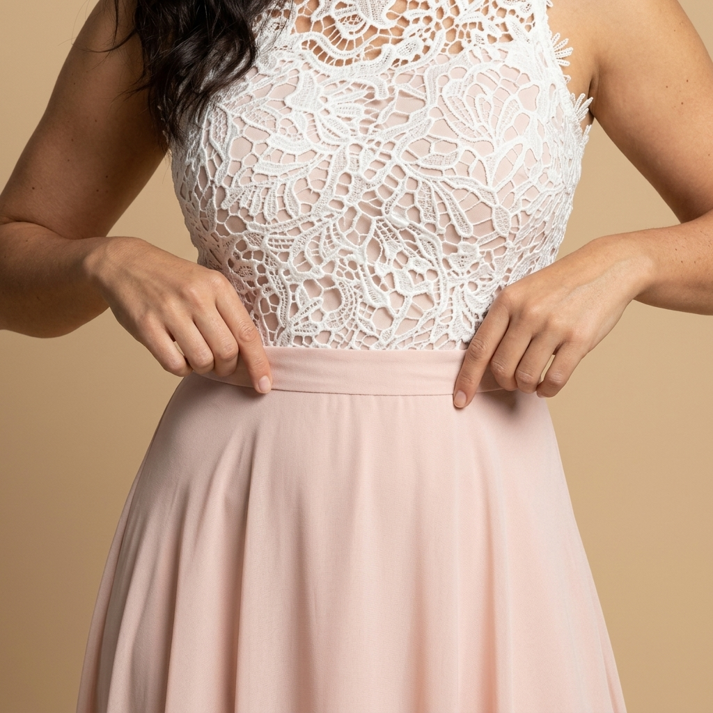 Vestido Largo Mujer Encaje Guipur Cuerpo Chifón Falda Vuelo