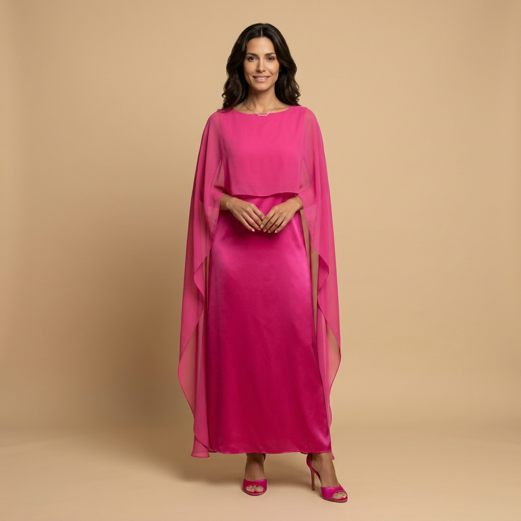 Vestido Largo Mujer Elegante Corte Recto