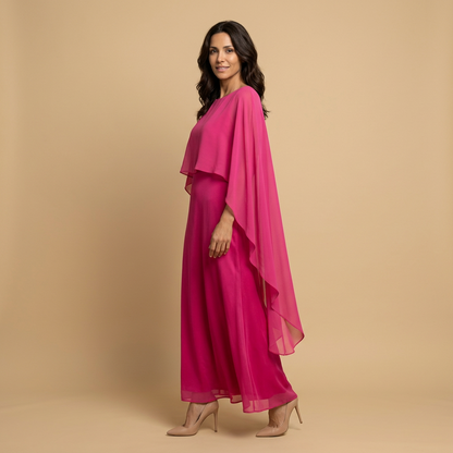 Vestido Largo Mujer Elegante Corte Recto