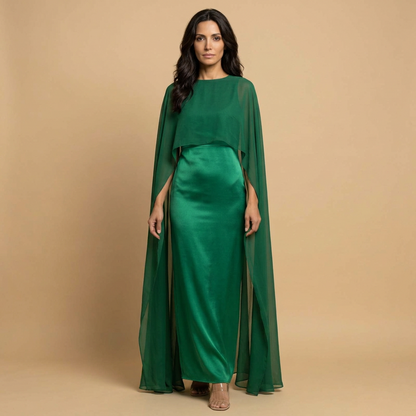 Vestido Largo Mujer Elegante Corte Recto