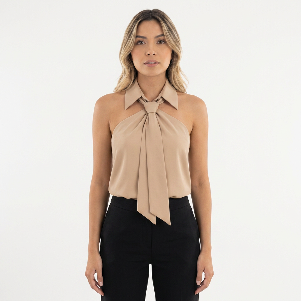 Blusa Mujer Cuello Halter Estilo Elegante - Mavetta