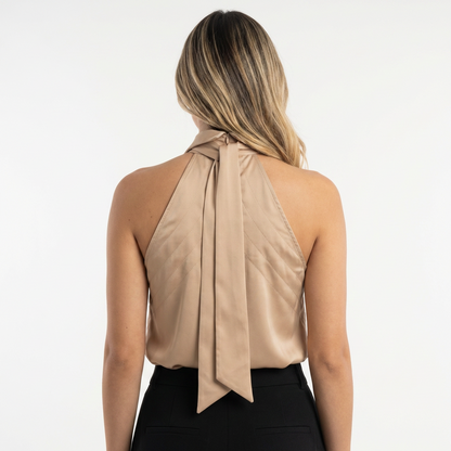 Blusa Mujer Cuello Halter Estilo Elegante