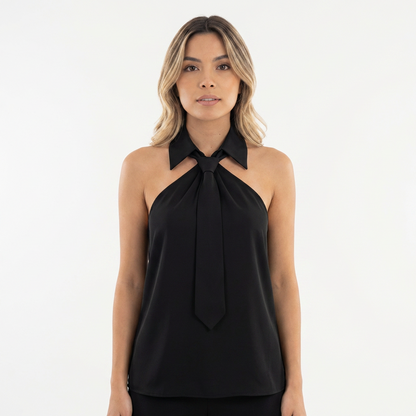 Blusa Mujer Cuello Halter Estilo Elegante