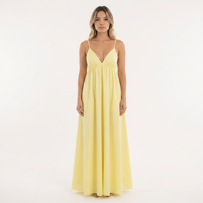 Vestido largo mujer escote espalda abierta